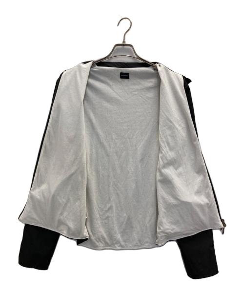 JIL SANDER（ジルサンダー）JIL SANDER (ジルサンダー) メッシュ切替ダブルジップジャケット ブラック サイズ:Ｍの古着・服飾アイテム