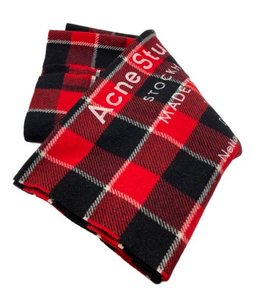 Acne studios（アクネ ストゥディオズ）ACNE STUDIOS (アクネ ストゥディオズ) チェックストール レッドの古着・服飾アイテム