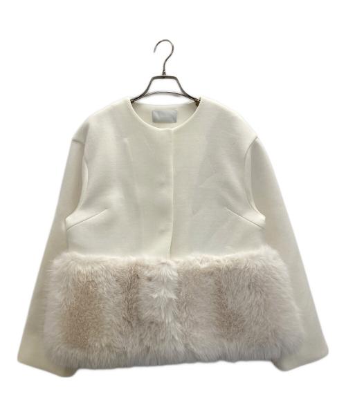 CELFORD（セルフォード）CELFORD (セルフォード) 裾ファーブルゾン ホワイト サイズ:38の古着・服飾アイテム