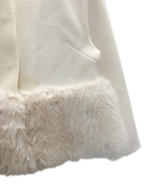 CELFORD（セルフォード）CELFORD (セルフォード) 裾ファーブルゾン ホワイト サイズ:38の古着・服飾アイテム