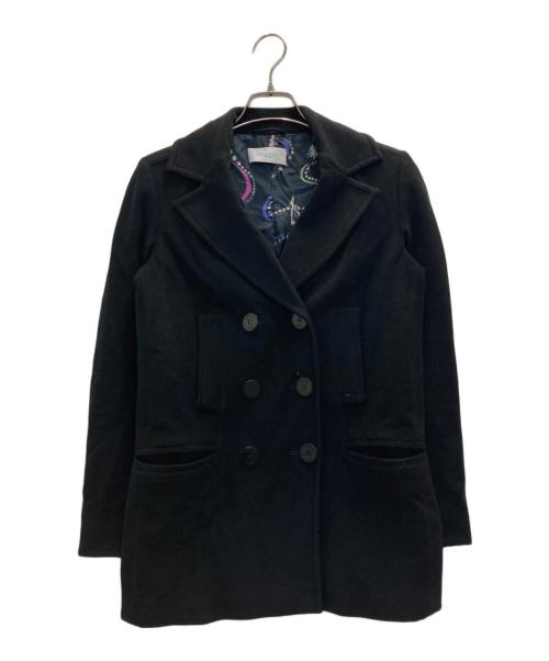 Emilio Pucci（エミリオ プッチ）Emilio Pucci (エミリオ プッチ) カシミヤ混Pコート ブラック サイズ:34の古着・服飾アイテム