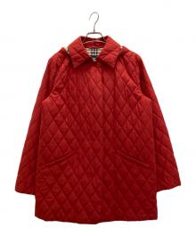 BURBERRY LONDON（バーバリーロンドン）の古着「裏ノバチェックキルティングコート」｜レッド
