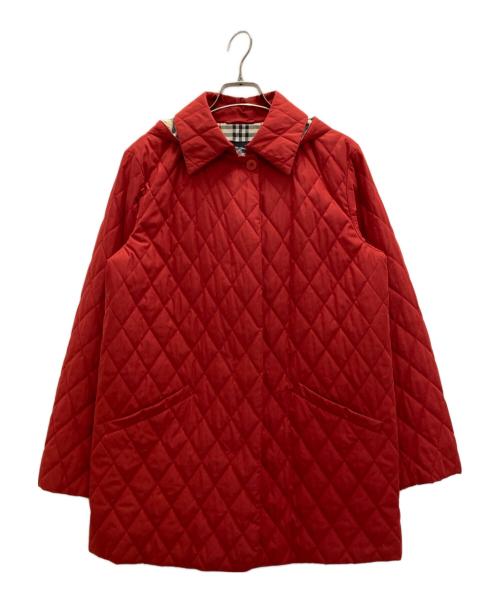 BURBERRY LONDON（バーバリーロンドン）BURBERRY LONDON (バーバリーロンドン) 裏ノバチェックキルティングコート レッド サイズ:Ｍの古着・服飾アイテム