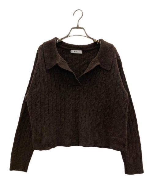 Mystrada（マイストラーダ）Mystrada (マイストラーダ) アクアケーブル ポロニット ブラウン サイズ:38の古着・服飾アイテム
