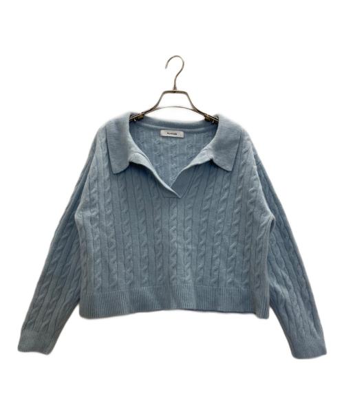 Mystrada（マイストラーダ）Mystrada (マイストラーダ) アクアケーブルポロニット ブルー サイズ:38の古着・服飾アイテム