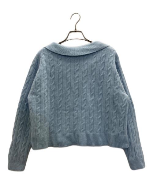 Mystrada（マイストラーダ）Mystrada (マイストラーダ) アクアケーブルポロニット ブルー サイズ:38の古着・服飾アイテム
