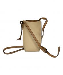 LOEWE（ロエベ）の古着「ゲートポケット ミニ ショルダーバッグ」｜ベージュ