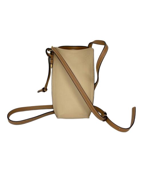 LOEWE（ロエベ）LOEWE (ロエベ) ゲートポケット ミニ ショルダーバッグ ベージュの古着・服飾アイテム