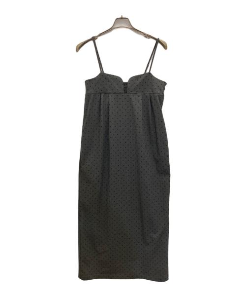 apart by（アパートバイ）apart by (アパートバイ) フロッキードットキャミソールワンピース グレー サイズ:SIZE　Freeの古着・服飾アイテム