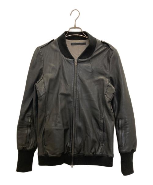 ESTNATION（エストネーション）ESTNATION (エストネーション) エコレザージャケット ブラック サイズ:SIZE 48の古着・服飾アイテム