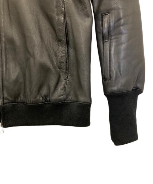 ESTNATION（エストネーション）ESTNATION (エストネーション) エコレザージャケット ブラック サイズ:SIZE 48の古着・服飾アイテム