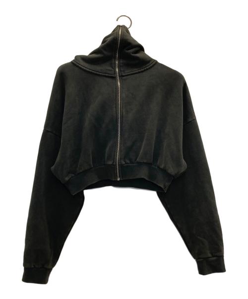 entire studios（エンタイアスタジオ）ENTIRE STUDIOS (エンタイアスタジオ) フェード加工ショートジップパーカー グレー サイズ:Sの古着・服飾アイテム