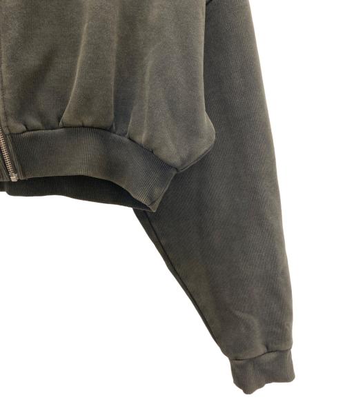 entire studios（エンタイアスタジオ）ENTIRE STUDIOS (エンタイアスタジオ) フェード加工ショートジップパーカー グレー サイズ:Sの古着・服飾アイテム