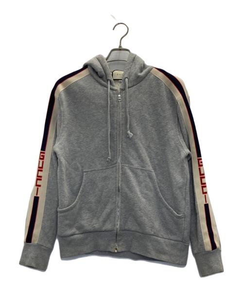 GUCCI（グッチ）GUCCI (グッチ) テクニカルライン ジップアップパーカー グレー サイズ:XSの古着・服飾アイテム