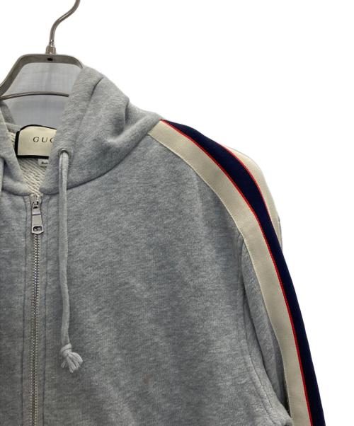 GUCCI（グッチ）GUCCI (グッチ) テクニカルライン ジップアップパーカー グレー サイズ:XSの古着・服飾アイテム