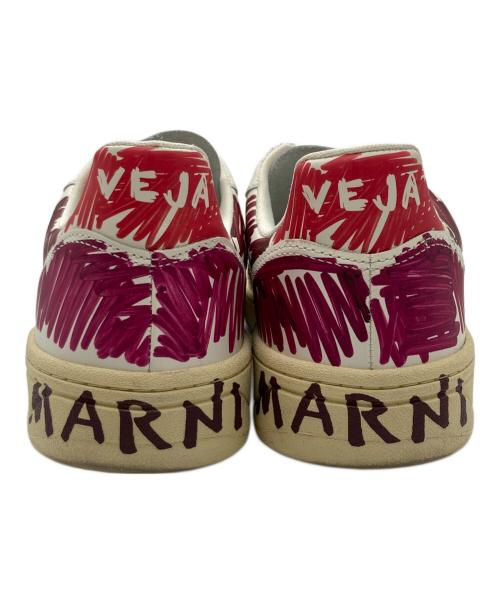 VEJA（ヴェジャ）VEJA (ヴェジャ) MARNI (マルニ) V-10 ローカットスニーカー ホワイト×ピンク サイズ:25.5㎝の古着・服飾アイテム