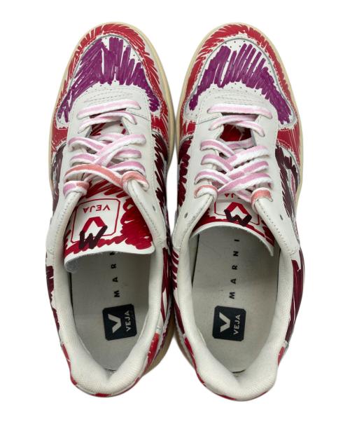 VEJA（ヴェジャ）VEJA (ヴェジャ) MARNI (マルニ) V-10 ローカットスニーカー ホワイト×ピンク サイズ:25.5㎝の古着・服飾アイテム
