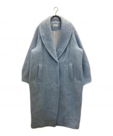 Snidel（スナイデル）の古着「シャギーロングコート」｜ブルー