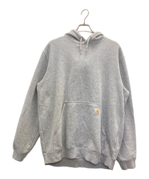 CarHartt（カーハート）CarHartt (カーハート) MIDWEIGHT HOODED LOGO SWEATSHIRT グレー サイズ:Lの古着・服飾アイテム
