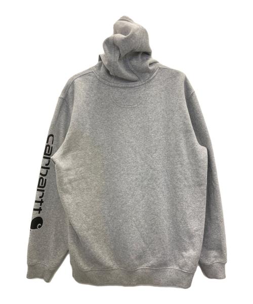 CarHartt（カーハート）CarHartt (カーハート) MIDWEIGHT HOODED LOGO SWEATSHIRT グレー サイズ:Lの古着・服飾アイテム