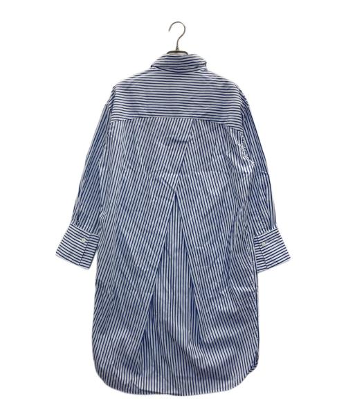 MADISON BLUE（マディソンブルー）MADISON BLUE (マディソンブルー) ストライプシャツワンピース ブルー サイズ:ＸＳの古着・服飾アイテム