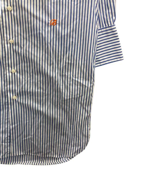 MADISON BLUE（マディソンブルー）MADISON BLUE (マディソンブルー) ストライプシャツワンピース ブルー サイズ:ＸＳの古着・服飾アイテム