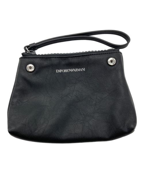 EMPORIO ARMANI（エンポリオ アルマーニ）EMPORIO ARMANI (エンポリオ アルマーニ) キルティングレザーバッグ ブラックの古着・服飾アイテム