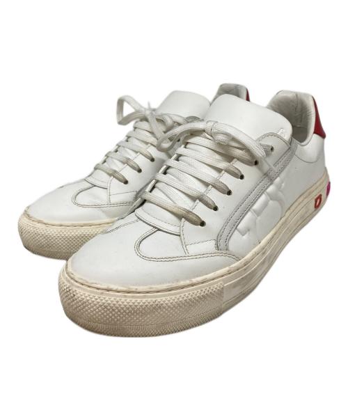 Salvatore Ferragamo（サルヴァトーレ フェラガモ）Salvatore Ferragamo (サルヴァトーレ フェラガモ) ローカットスニーカー ホワイト サイズ:SIZE9の古着・服飾アイテム
