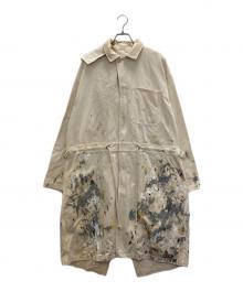 soe ready to wear（ソーイレディトゥウェア）の古着「ペイント加工コート」｜ベージュ