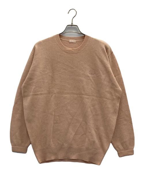 PAPAS（パパス）PAPAS (パパス) クルーネックニット ピンク サイズ:Lの古着・服飾アイテム