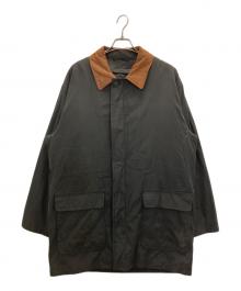 BARNEYS NEWYORK（バーニーズ・ニューヨーク）の古着「ライナー付襟レザーコート」｜ブラック