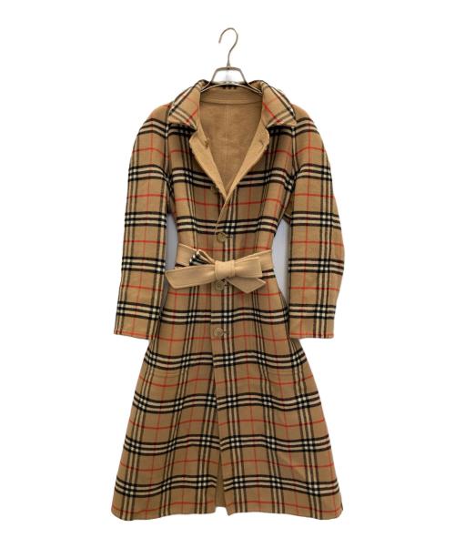 Burberry's（バーバリーズ）Burberry's (バーバリーズ) 裏ノバチェックウールステンカラーコート ベージュ サイズ:AB2の古着・服飾アイテム