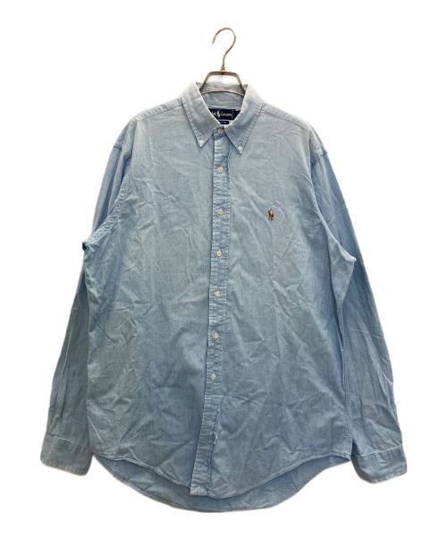 POLO RALPH LAUREN（ポロ・ラルフローレン）POLO RALPH LAUREN (ポロ・ラルフローレン) ポニー刺繍ボタンダウンシャツ インディゴ サイズ:Lの古着・服飾アイテム