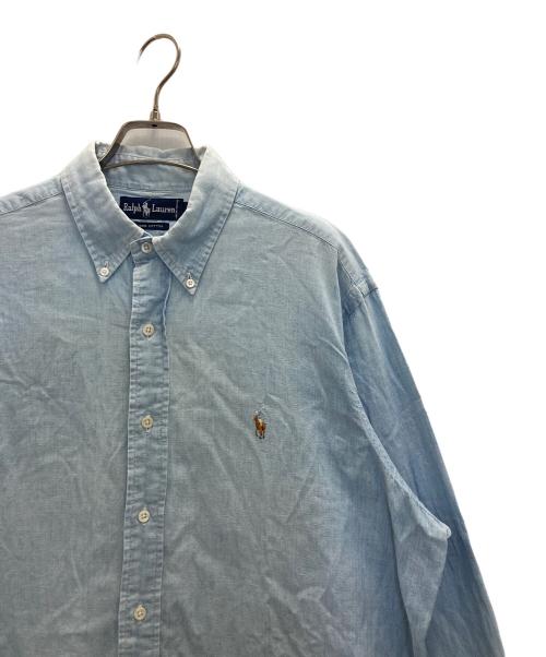 POLO RALPH LAUREN（ポロ・ラルフローレン）POLO RALPH LAUREN (ポロ・ラルフローレン) ポニー刺繍ボタンダウンシャツ インディゴ サイズ:Lの古着・服飾アイテム