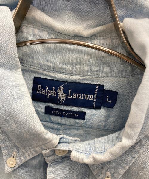 POLO RALPH LAUREN（ポロ・ラルフローレン）POLO RALPH LAUREN (ポロ・ラルフローレン) ポニー刺繍ボタンダウンシャツ インディゴ サイズ:Lの古着・服飾アイテム