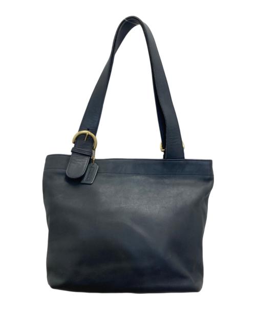 COACH（コーチ）COACH (コーチ) レザートートバッグ ネイビーの古着・服飾アイテム