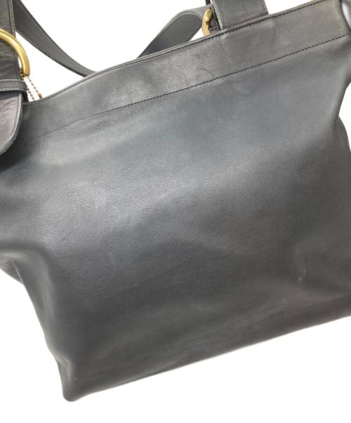 COACH（コーチ）COACH (コーチ) レザートートバッグ ネイビーの古着・服飾アイテム