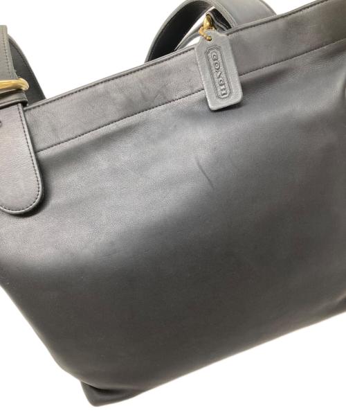 COACH（コーチ）COACH (コーチ) レザートートバッグ ネイビーの古着・服飾アイテム