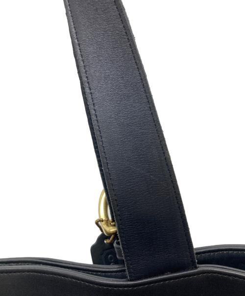 COACH（コーチ）COACH (コーチ) レザートートバッグ ネイビーの古着・服飾アイテム