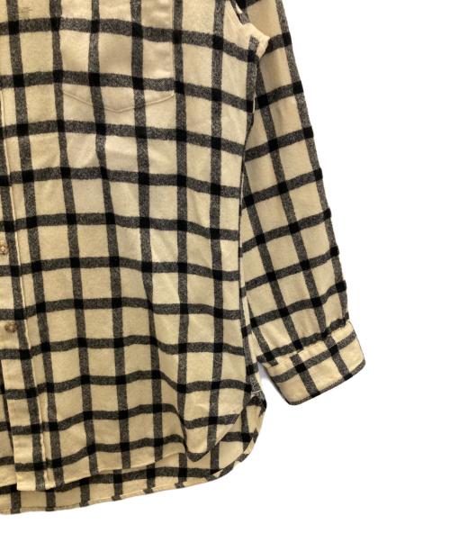 PENDLETON（ペンドルトン）PENDLETON (ペンドルトン) 70'sチェックネルシャツ アイボリー×ブラック サイズ:Ｌの古着・服飾アイテム