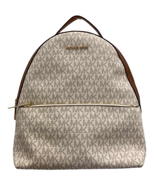 MICHAEL KORS（マイケルコース）MICHAEL KORS (マイケルコース) リュック ホワイト×ブラウンの古着・服飾アイテム