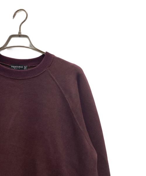 PORTANCE（ポータンス）PORTANCE (ポータンス) OG RAGLAN SWEATER ボルドー サイズ:Sの古着・服飾アイテム