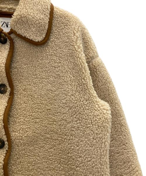 ZARA（ザラ）ZARA (ザラ) ボアジャケット ベージュ サイズ:XSの古着・服飾アイテム
