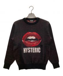 Hysteric Glamour（ヒステリックグラマー）の古着「LIPジャカード プルオーバー」｜ブラック