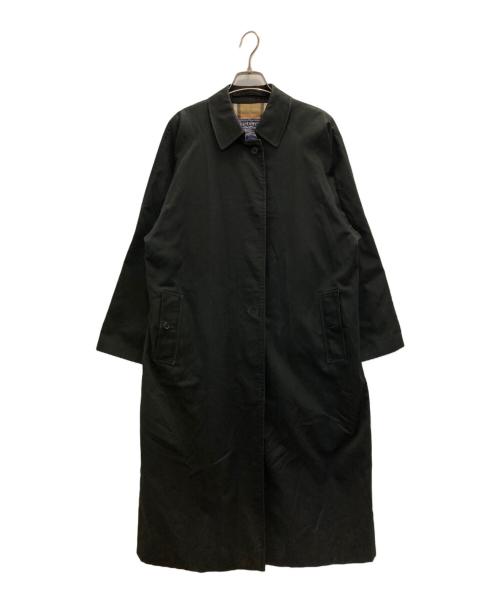 Burberry's（バーバリーズ）Burberry's (バーバリーズ) 裏ノバチェックステンカラーコート ブラック×ベージュ サイズ:表記なしの古着・服飾アイテム