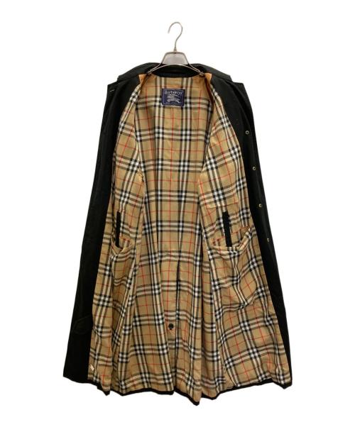 Burberry's（バーバリーズ）Burberry's (バーバリーズ) 裏ノバチェックステンカラーコート ブラック×ベージュ サイズ:表記なしの古着・服飾アイテム
