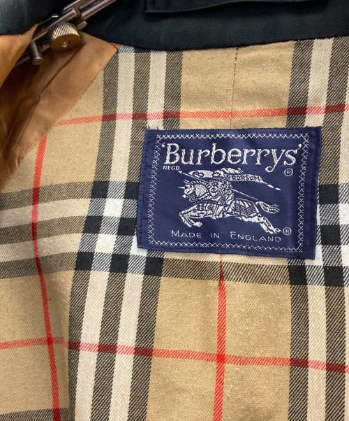 Burberry's（バーバリーズ）Burberry's (バーバリーズ) 裏ノバチェックステンカラーコート ブラック×ベージュ サイズ:表記なしの古着・服飾アイテム