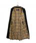 中古・古着 Burberry's (バーバリーズ) 裏ノバチェックステンカラーコート ブラック×ベージュ サイズ:表記なし：18000円