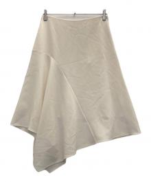 theory（セオリー）の古着「Admiral Crepe Panel Drape Skirt」｜ホワイト