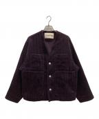 TOURNONトゥルノン）の古着「コーデュロイVネックジャケット」｜バイオレット